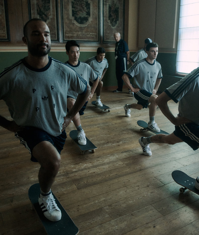 Pop & Adidas Classic T-Shirt Grey/Navy