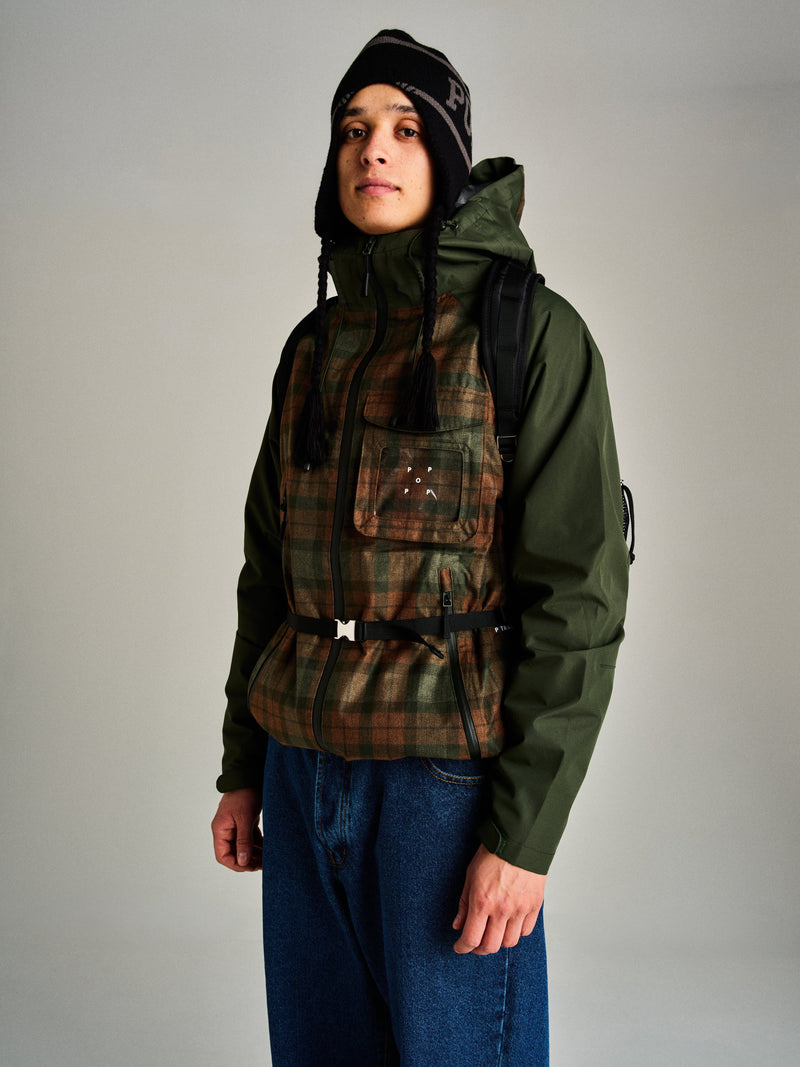 Pop Checked Oracle Jacket Duffel Green
