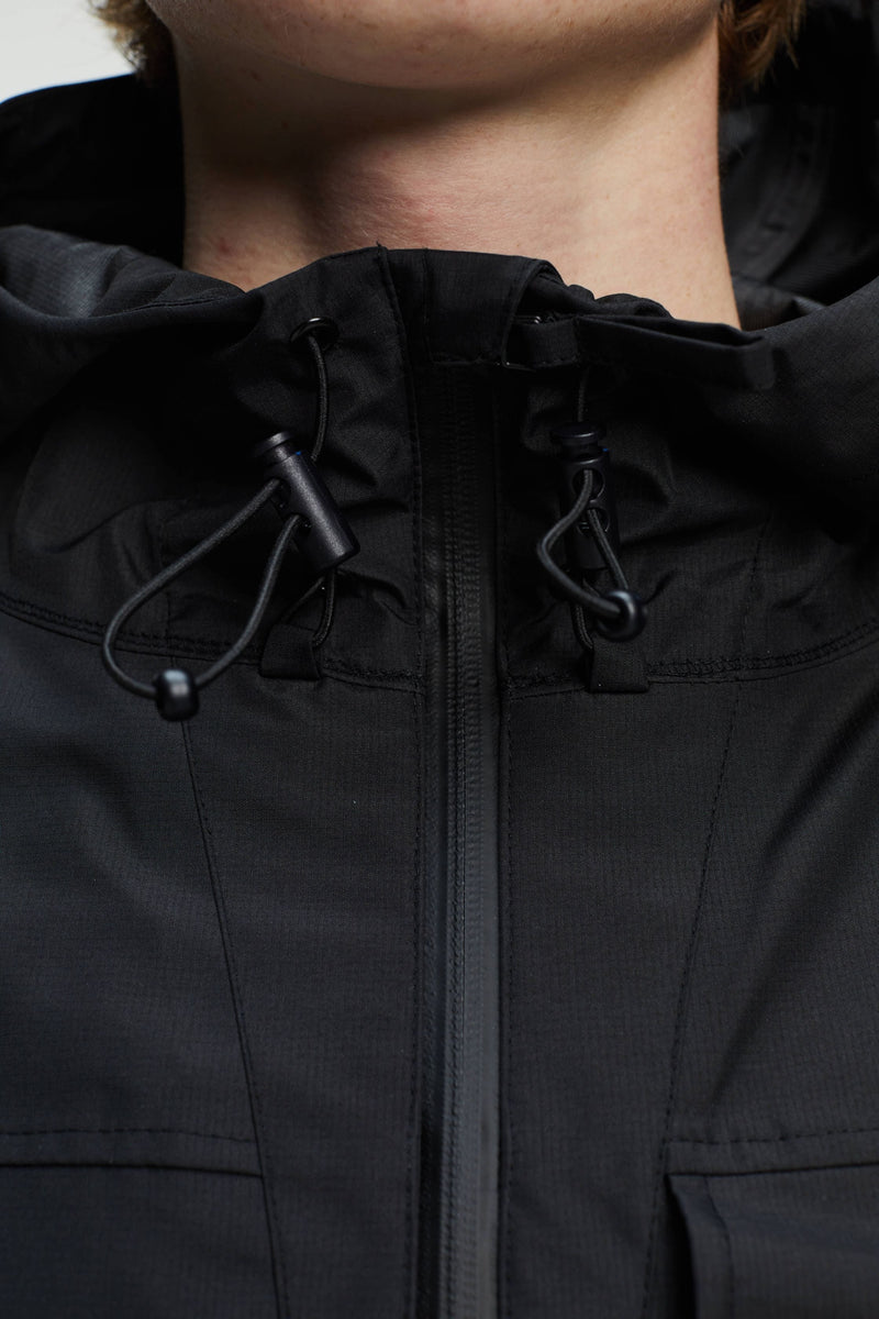 Pop Big Pocket Hooded Tech Jacket Black/Anthracite