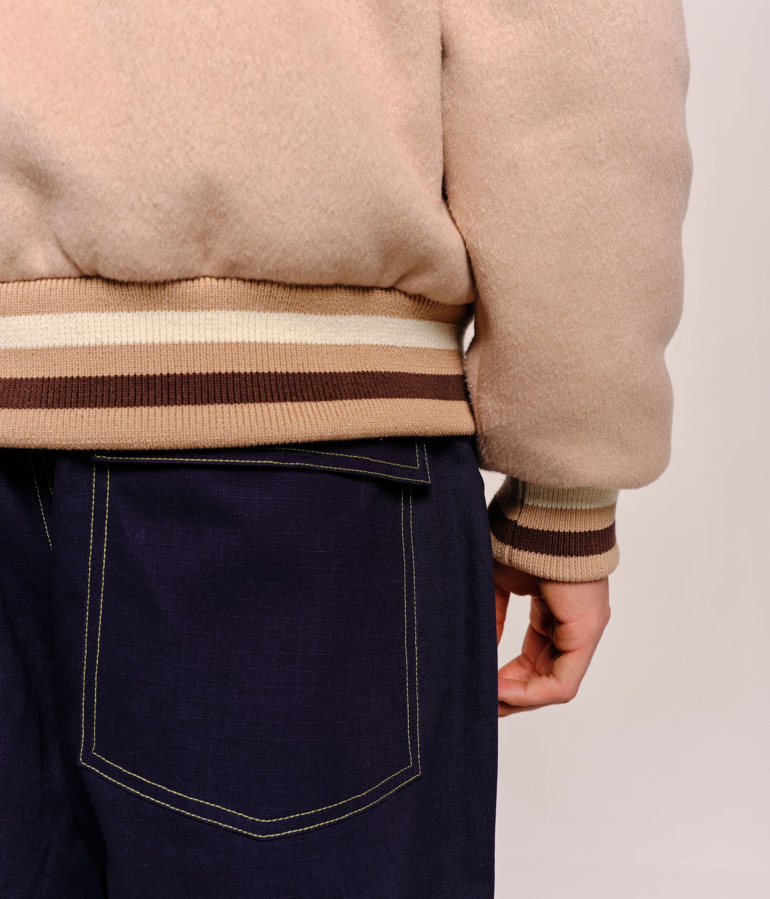 Pop Varsity Jacket White Pepper