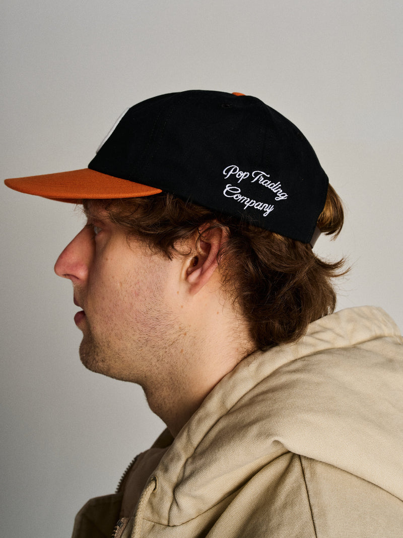 Pop O Sixpanel Hat Black/Cinnamon Stick