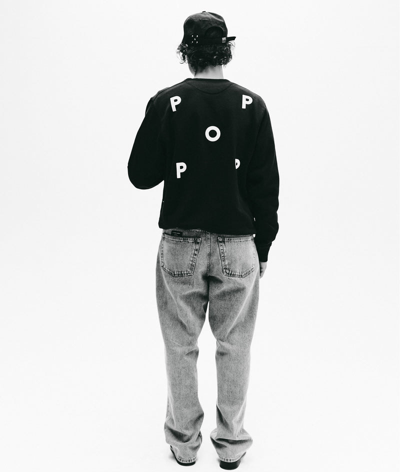 Pop Logo Crewneck Sweat Black/White