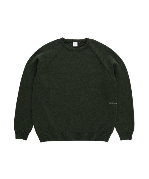 Featured Product Image Of Pop Knitted Elbow Crewneck Duffel Green