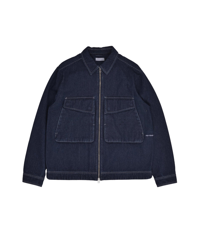 Pop Boxer Overshirt Rinsed Denim
