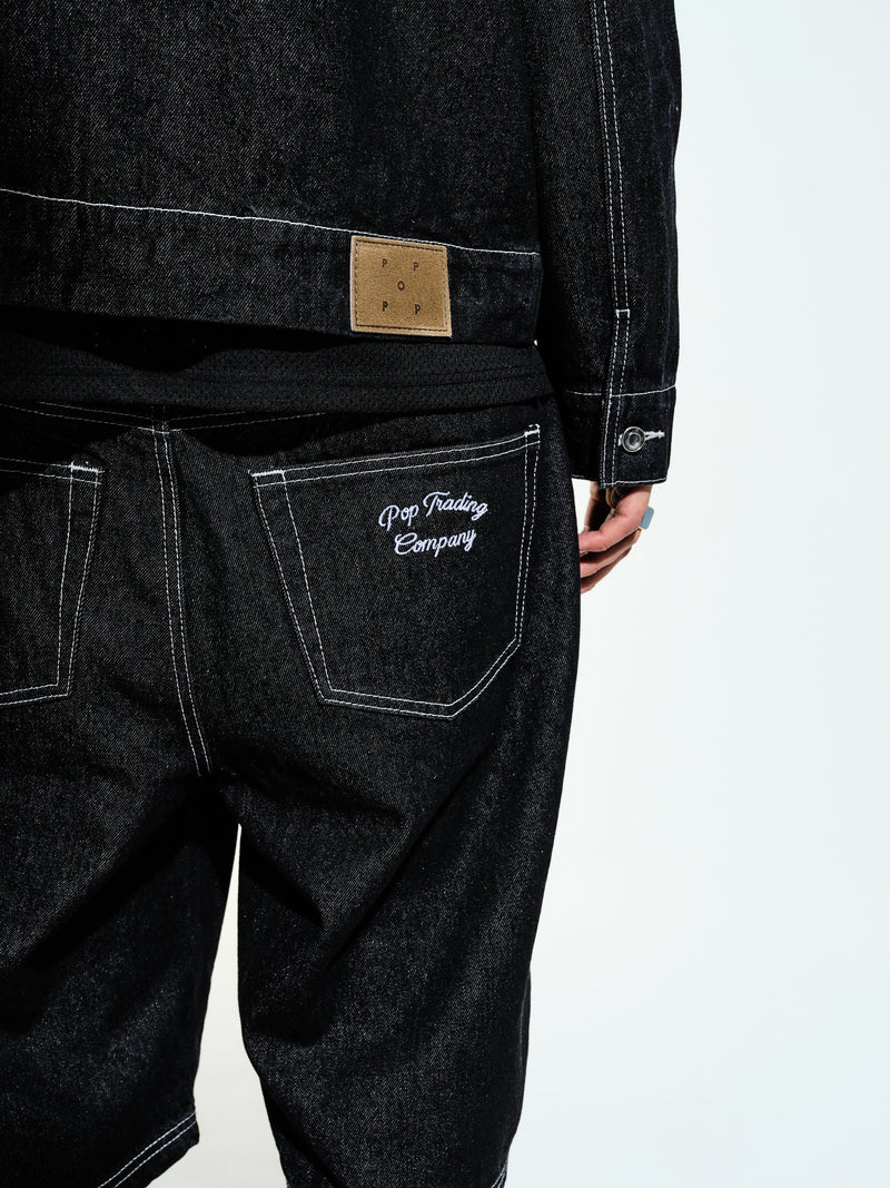 Pop Longer DRS Short Black Denim