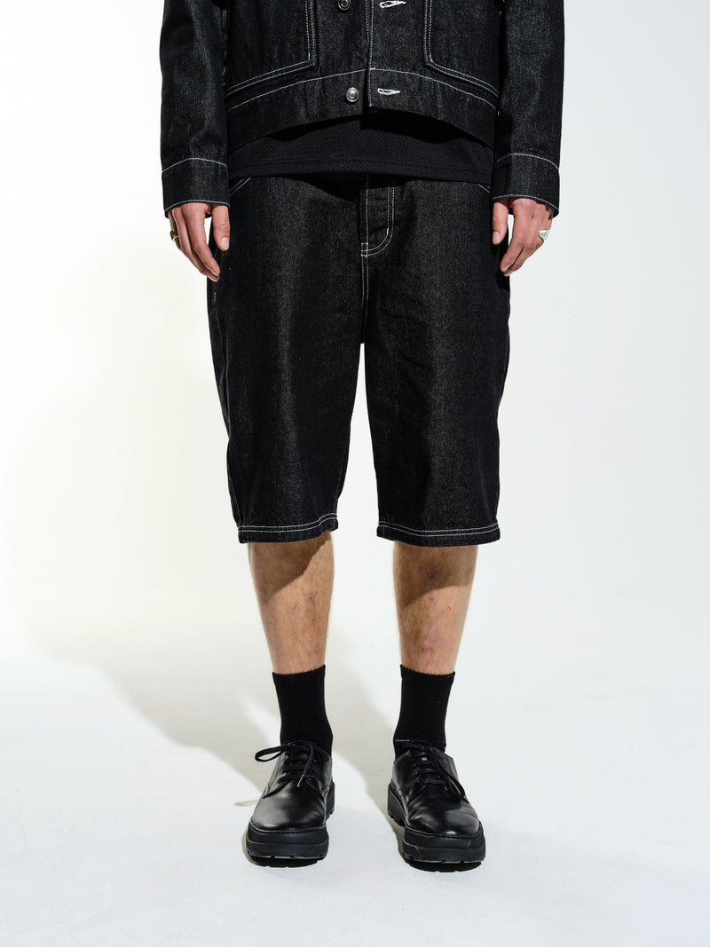 Pop Longer DRS Short Black Denim