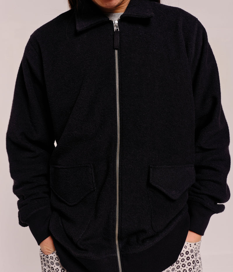 Pop Terry Full Zip Sweat Black