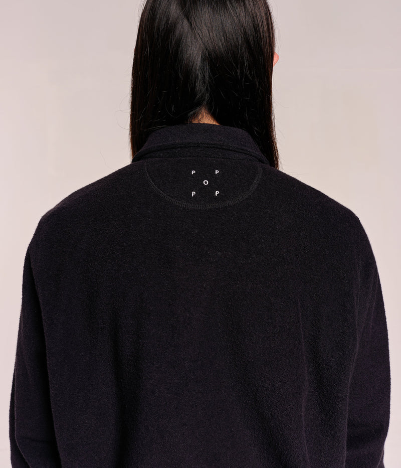 Pop Terry Full Zip Sweat Black