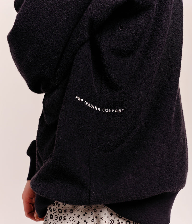 Pop Terry Full Zip Sweat Black