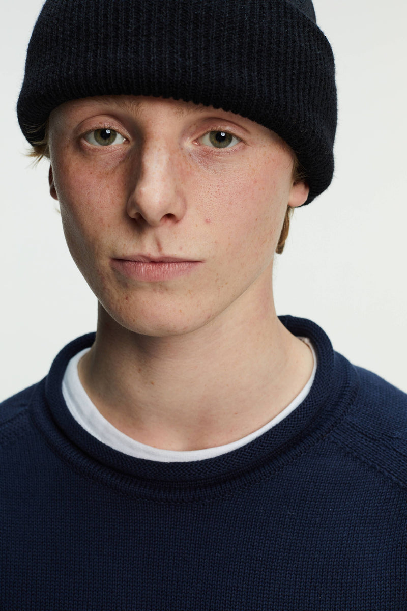 Pop Captain Knitted Crewneck Navy