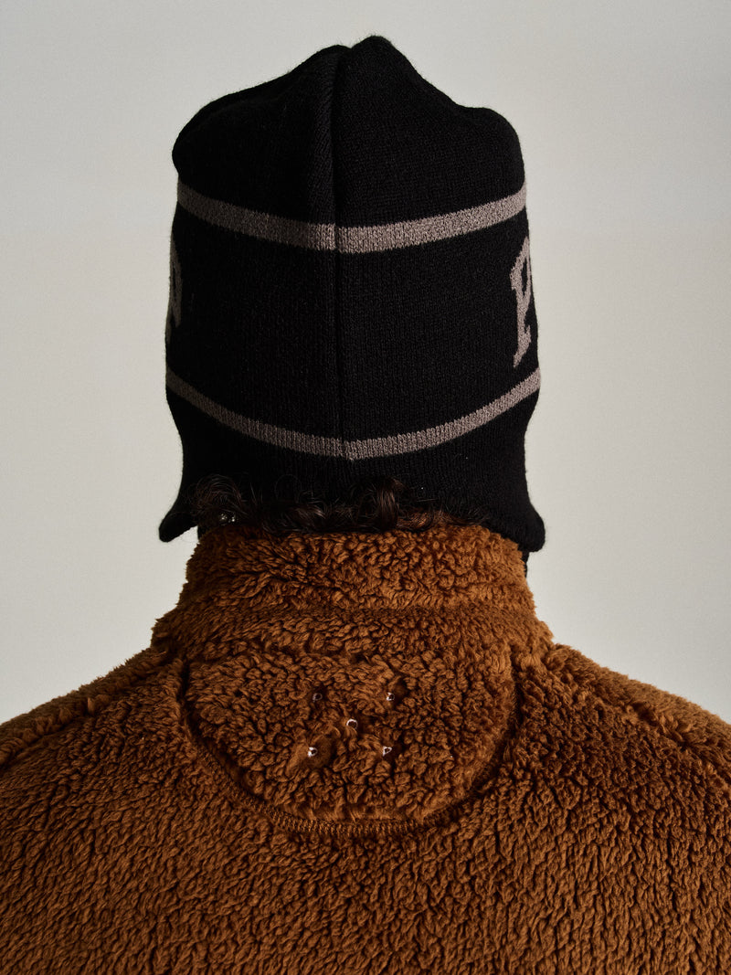 Pop Earflap Beanie Black/Charcoal
