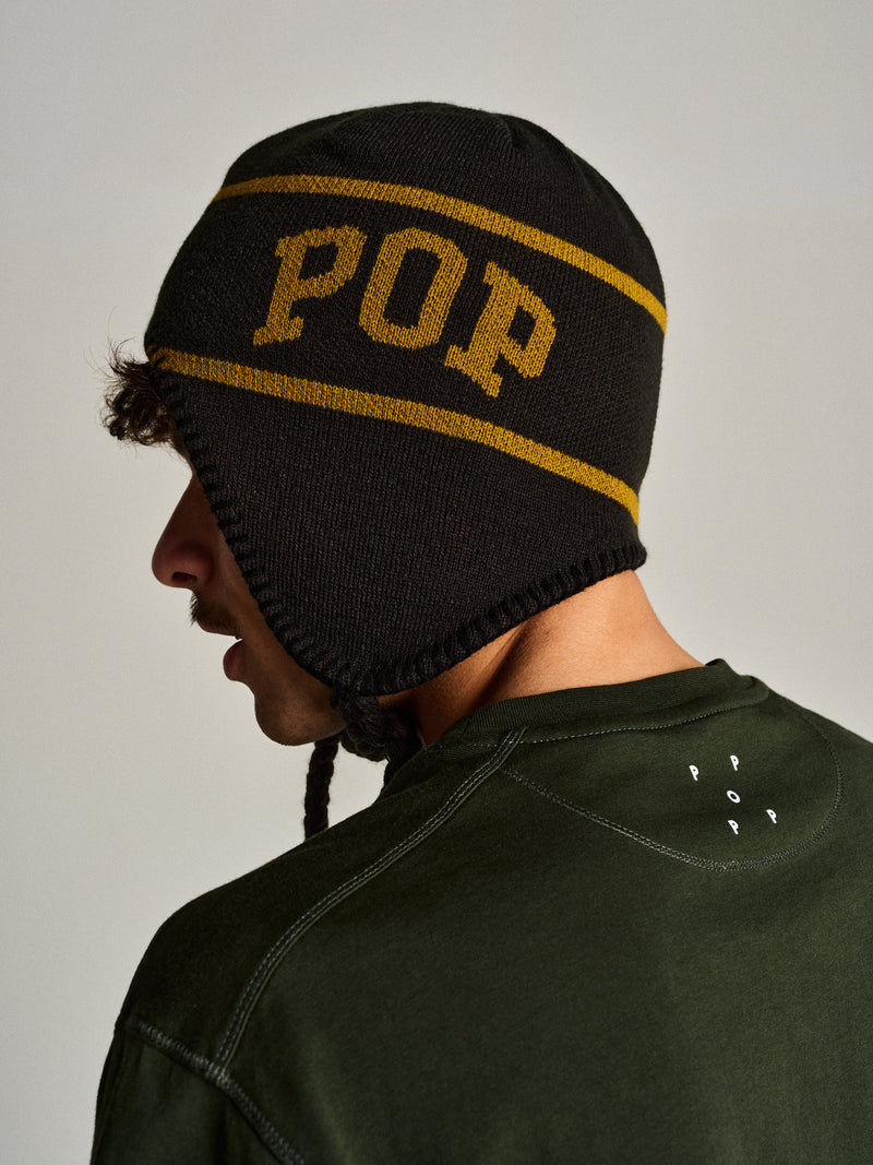 Pop Earflap Beanie Duffel Green/Olive