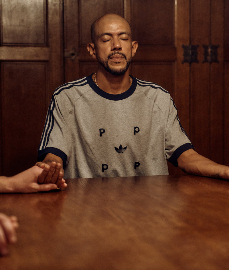 Pop & Adidas Classic T-Shirt Grey/Navy