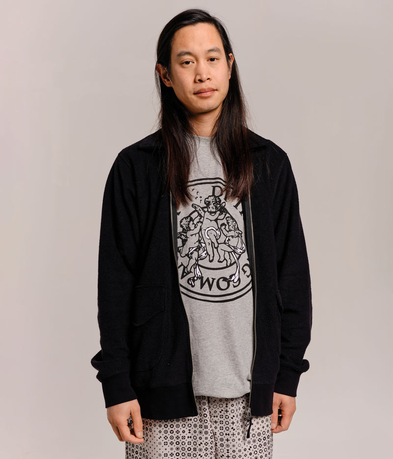 Pop Terry Full Zip Sweat Black