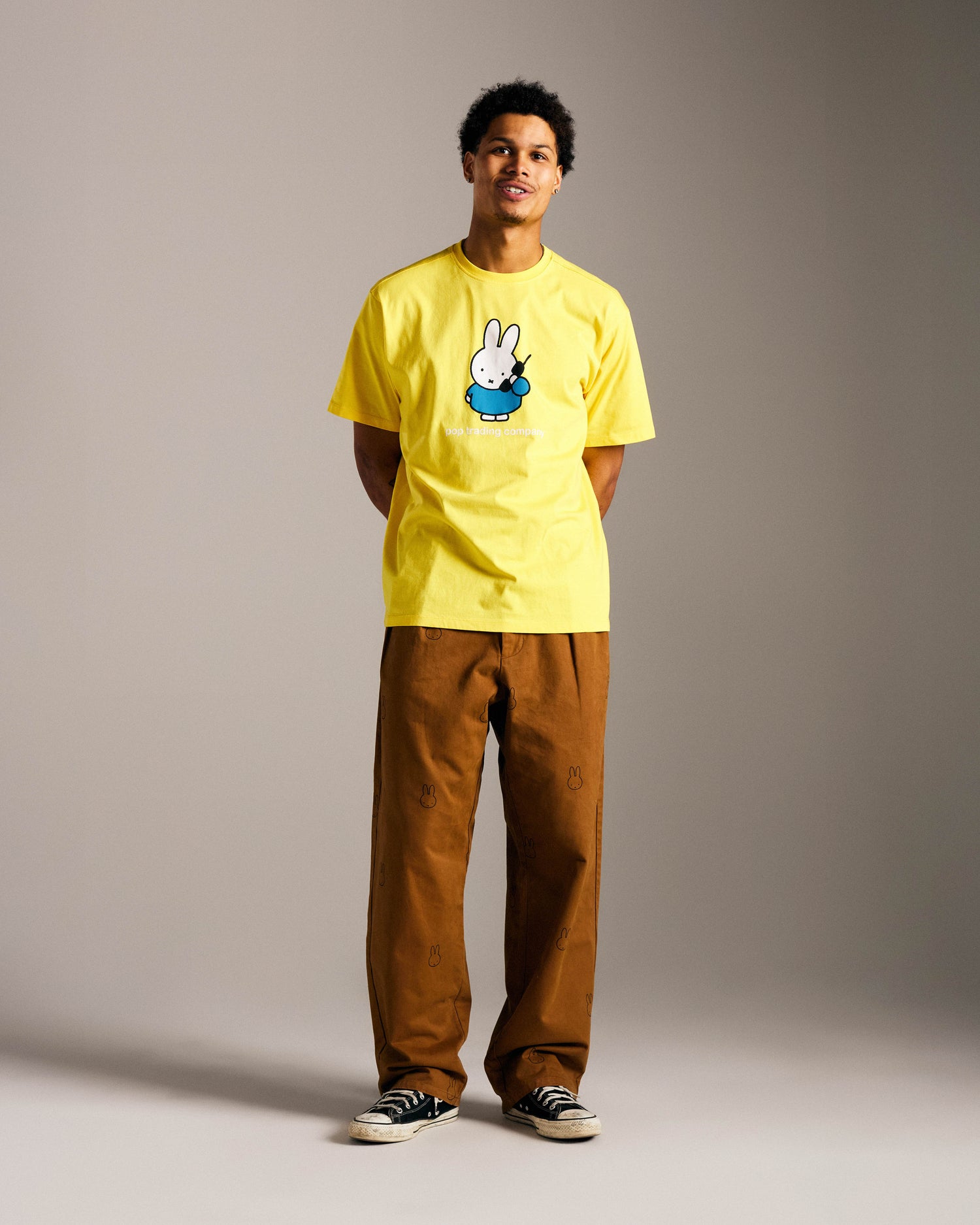 Miffy & Pop Calling T-Shirt Yellow