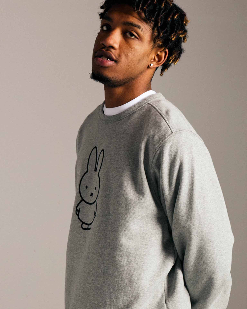 Miffy & Pop FS BS Crewneck Sweat Heather Grey