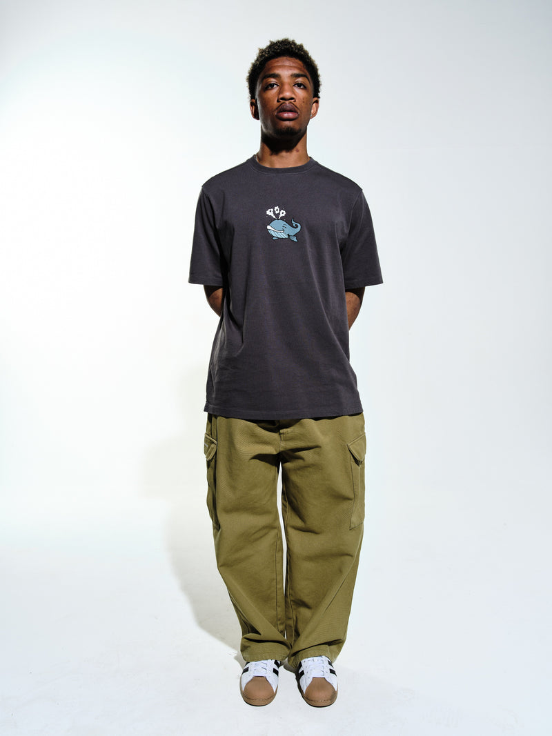 Pop Whale T-Shirt Charcoal
