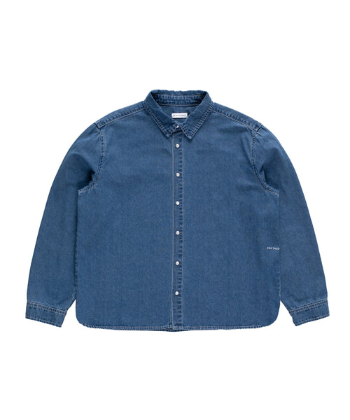 Featured Product Image Of Pop Applique Logo Denim Shirt Rinsed Denim