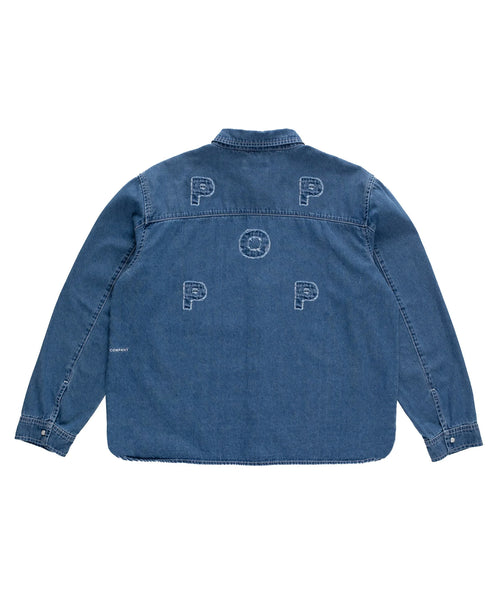 Featured Product Image Of Pop Applique Logo Denim Shirt Rinsed Denim