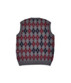 Pop Burlington Knitted Spencer Vest Charcoal/Multi