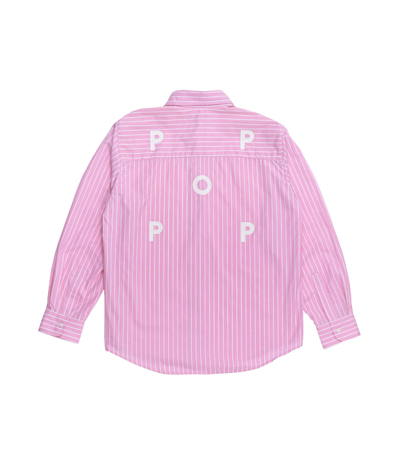Pop Logo Striped Shirt Pink