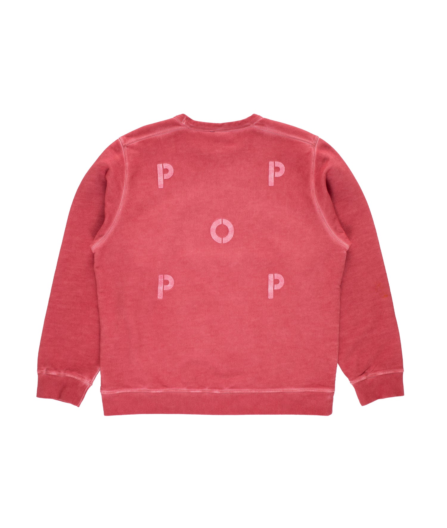 Pop Stencil Logo Crewneck Sweat Earth Red