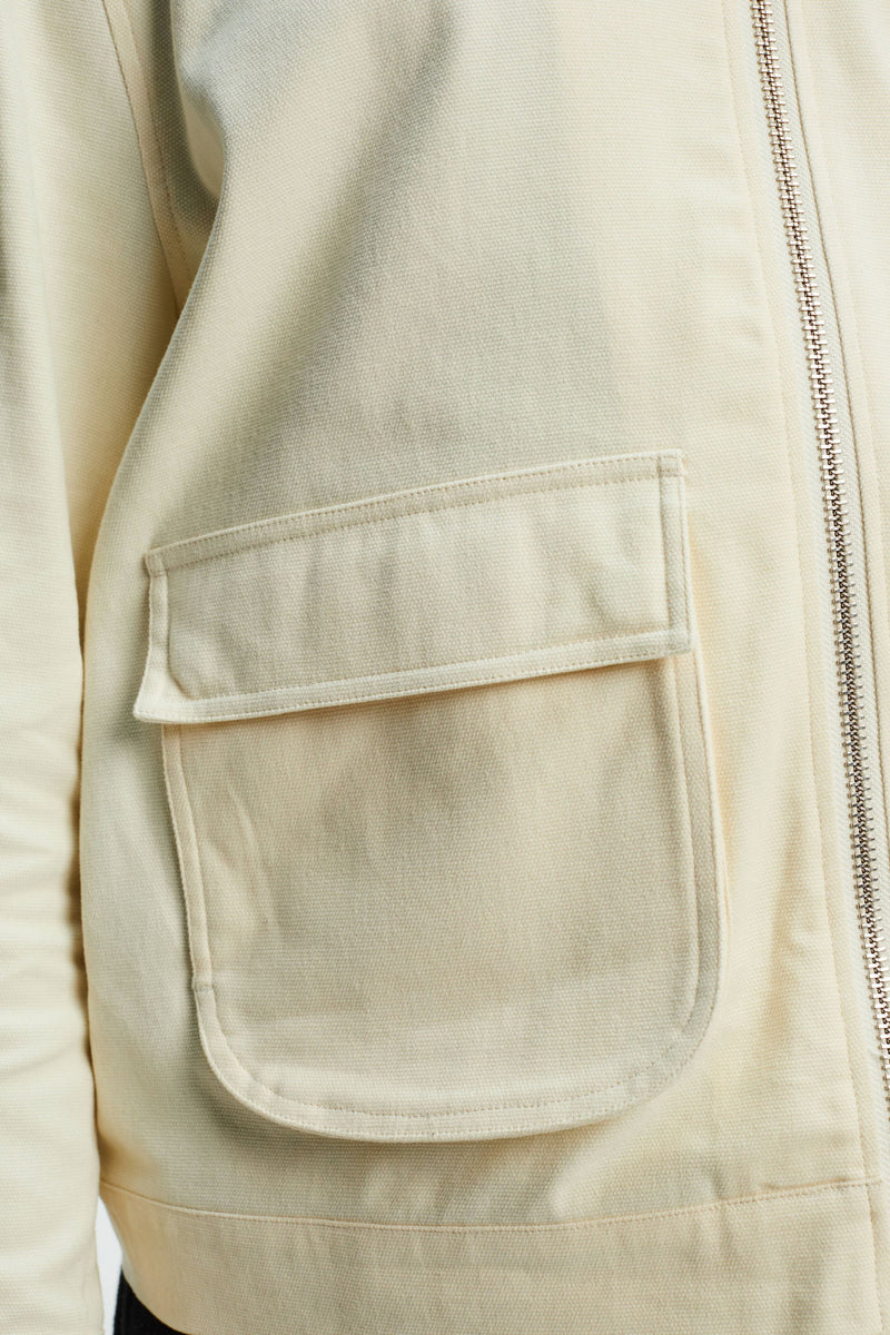 Pop Rop Full Zip Jacket Off White