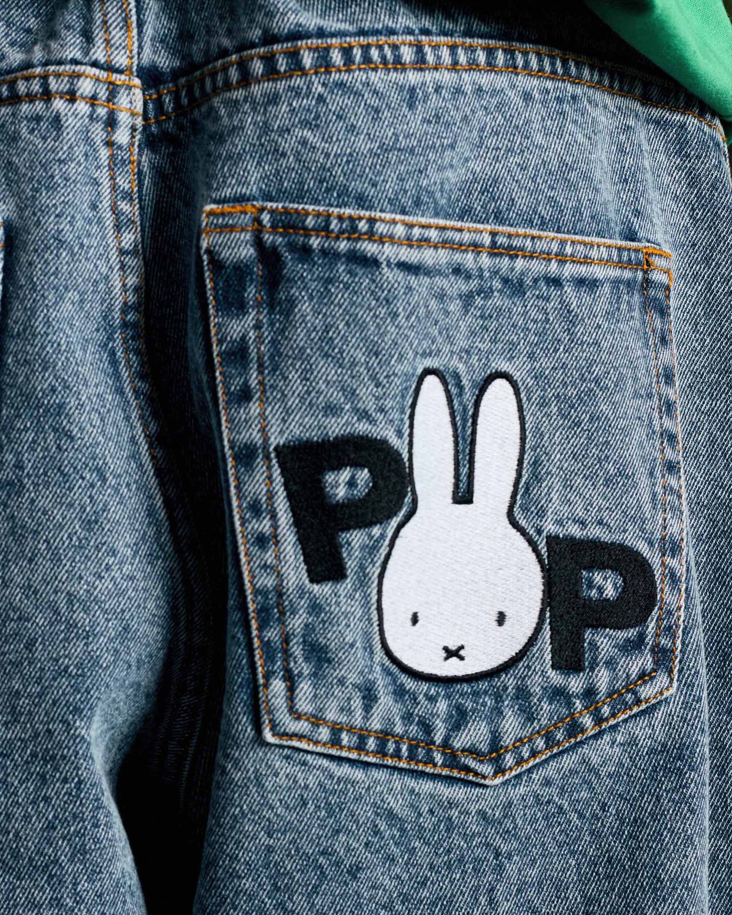 Miffy & Pop DRS Denim Pants Stonewashed