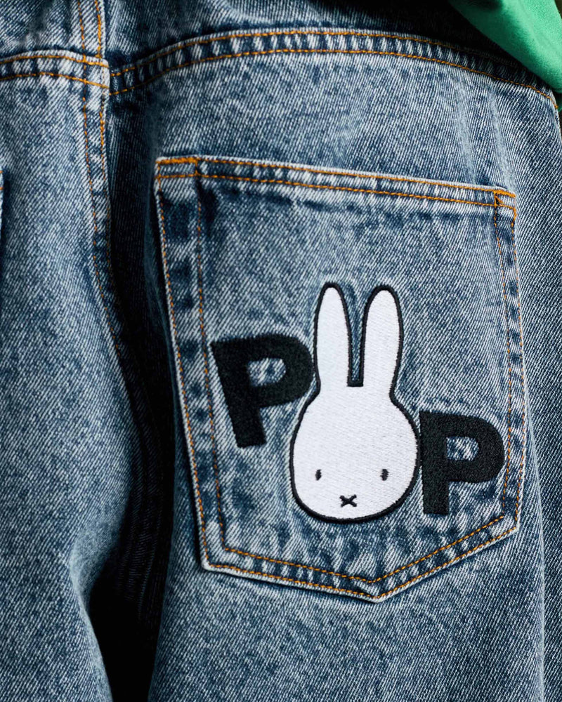 Miffy & Pop DRS Denim Pants Stonewashed