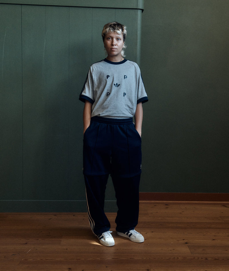 Pop & Adidas Classic T-Shirt Grey/Navy