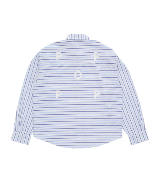 Featured Product Image Of Pop Striped Logo Shirt White/Blue