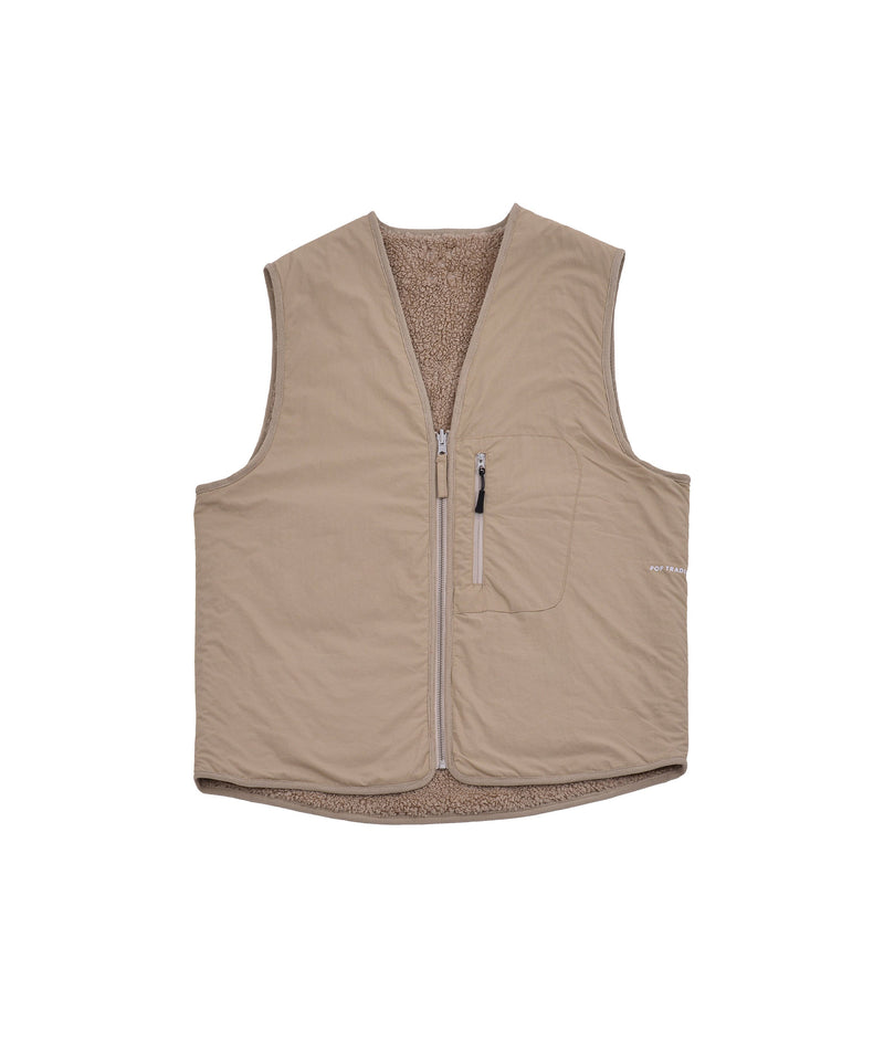 Pop Harold Reversible Vest White Pepper
