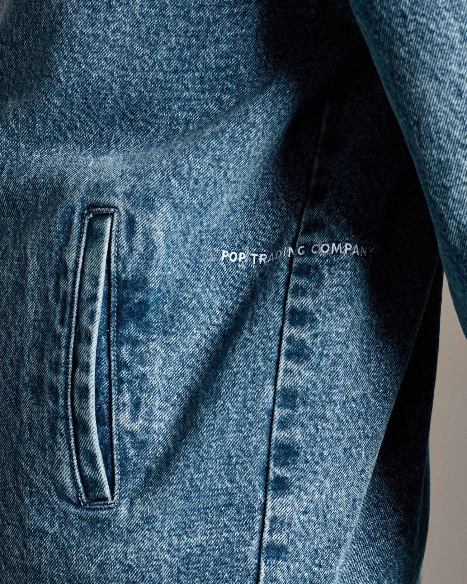 Pop Denim Full Zip Jacket Stonewashed