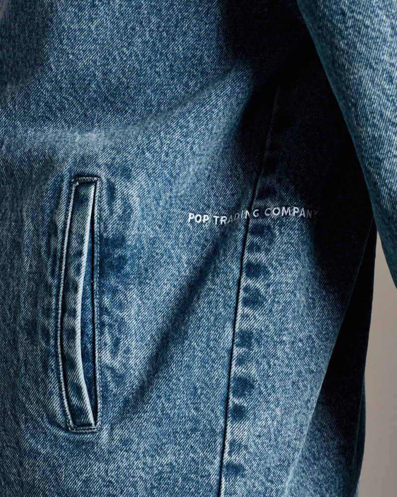 Pop Denim Full Zip Jacket Stonewashed
