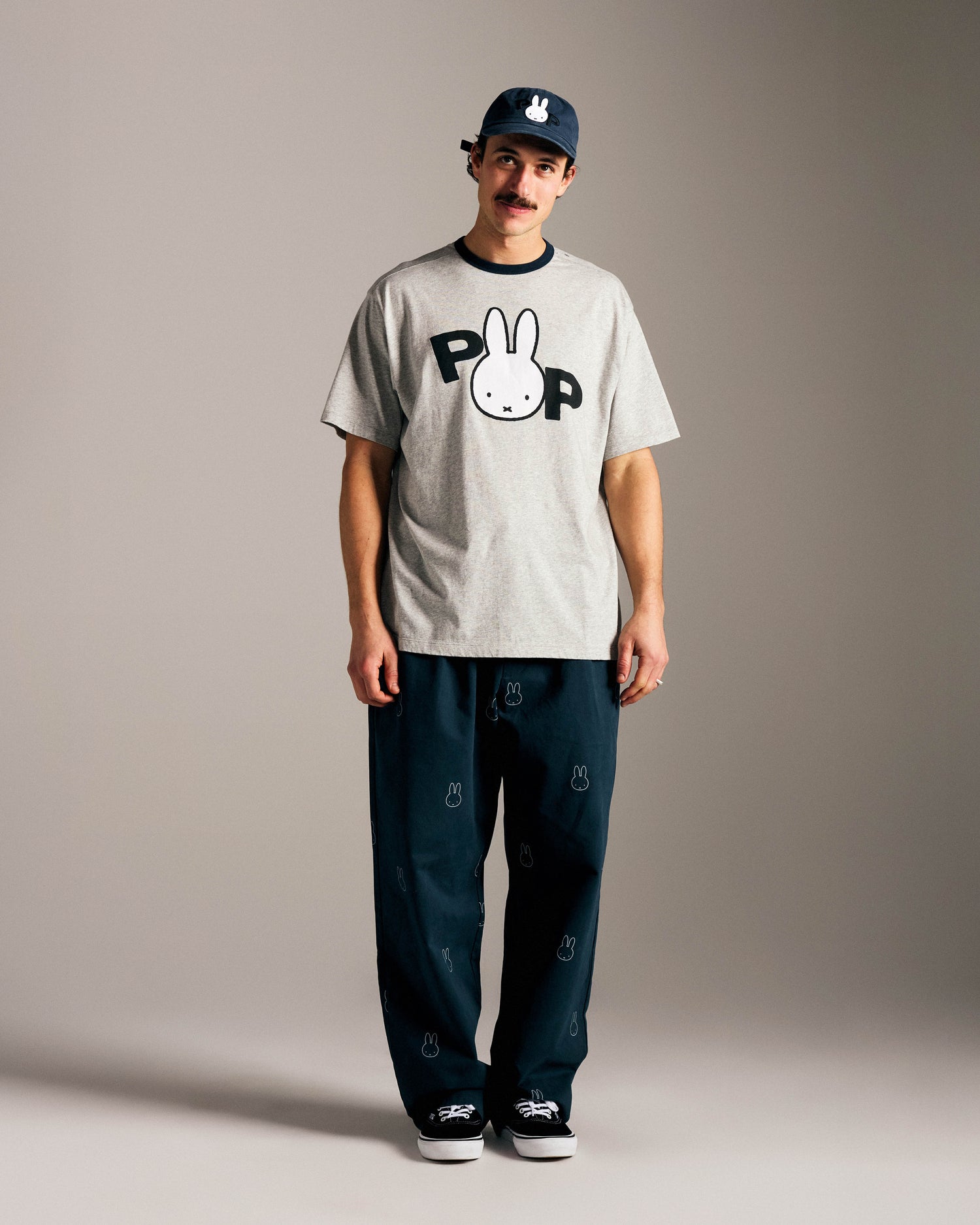 Miffy & Pop Ears T-Shirt Grey