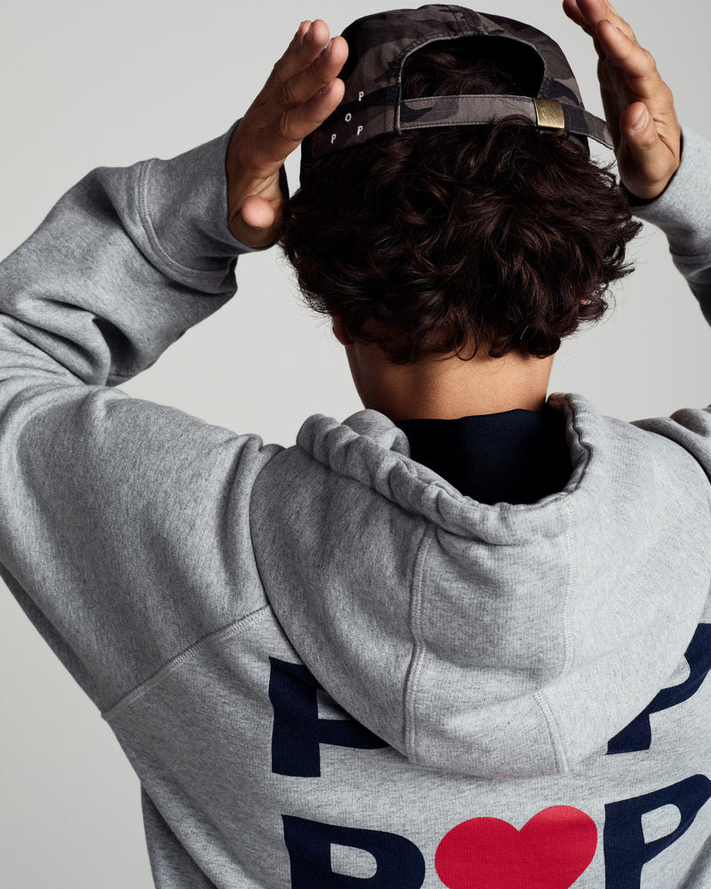 Hearts Hooded Sweat Heather Grey