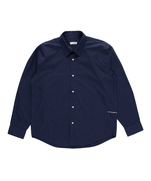Featured Product Image Of Pop Striped Logo Shirt Navy