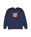 Pop Floral Crest Crewneck Navy