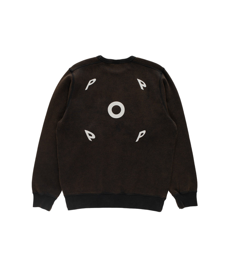 Pop Fish Eye Crewneck Sweat Washed Black