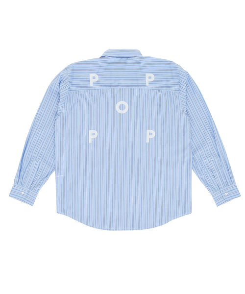 Featured Product Image Of Pop Striped Logo Shirt Blue