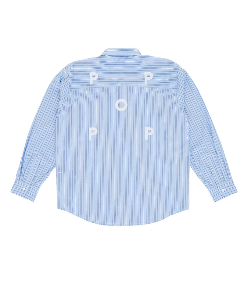 Pop Striped Logo Shirt Blue