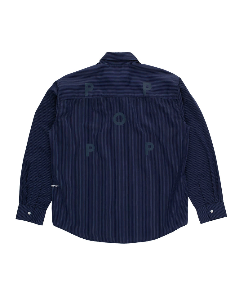 Pop Striped Logo Shirt Navy