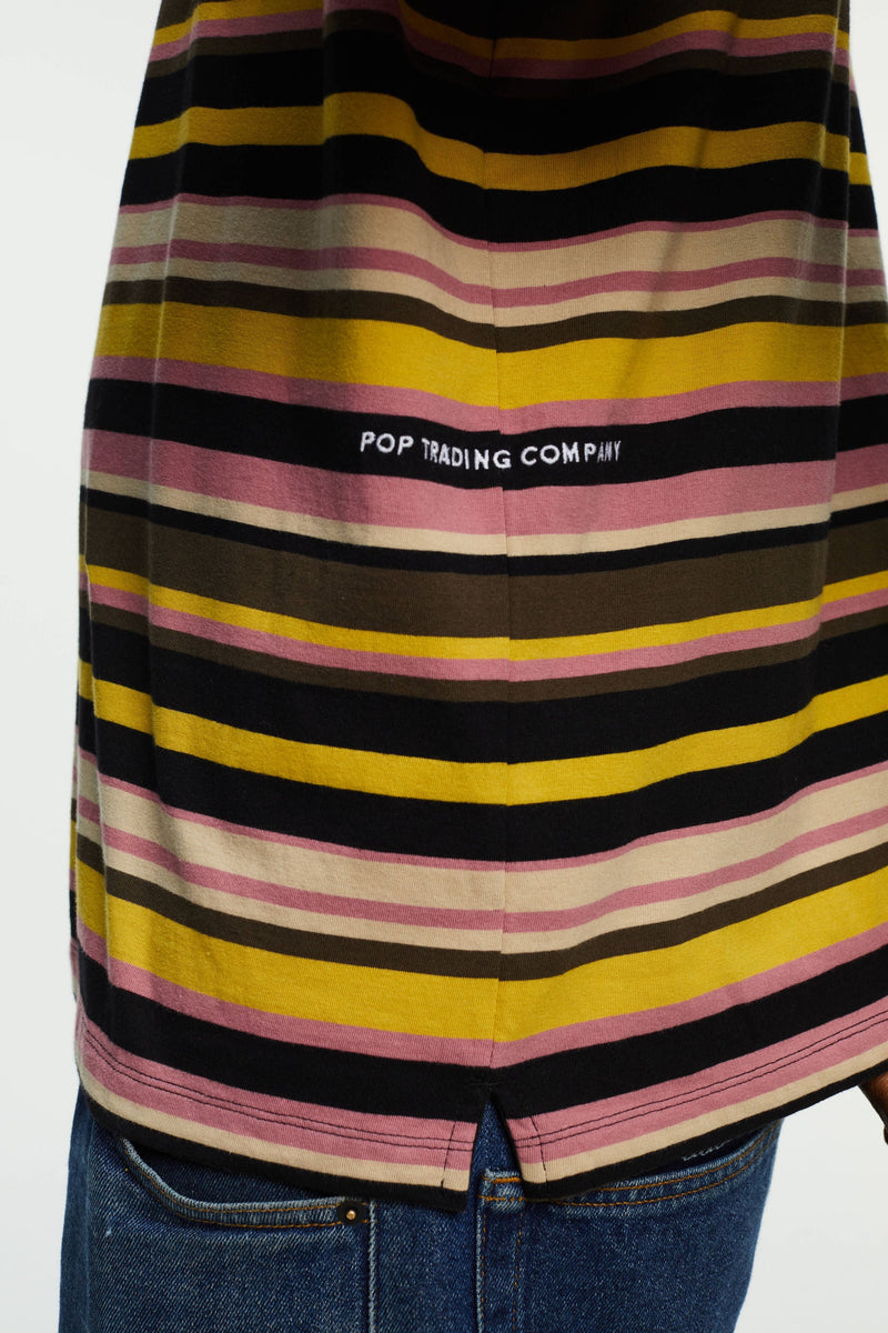 Pop Striped Pocket T-Shirt Black/Multi