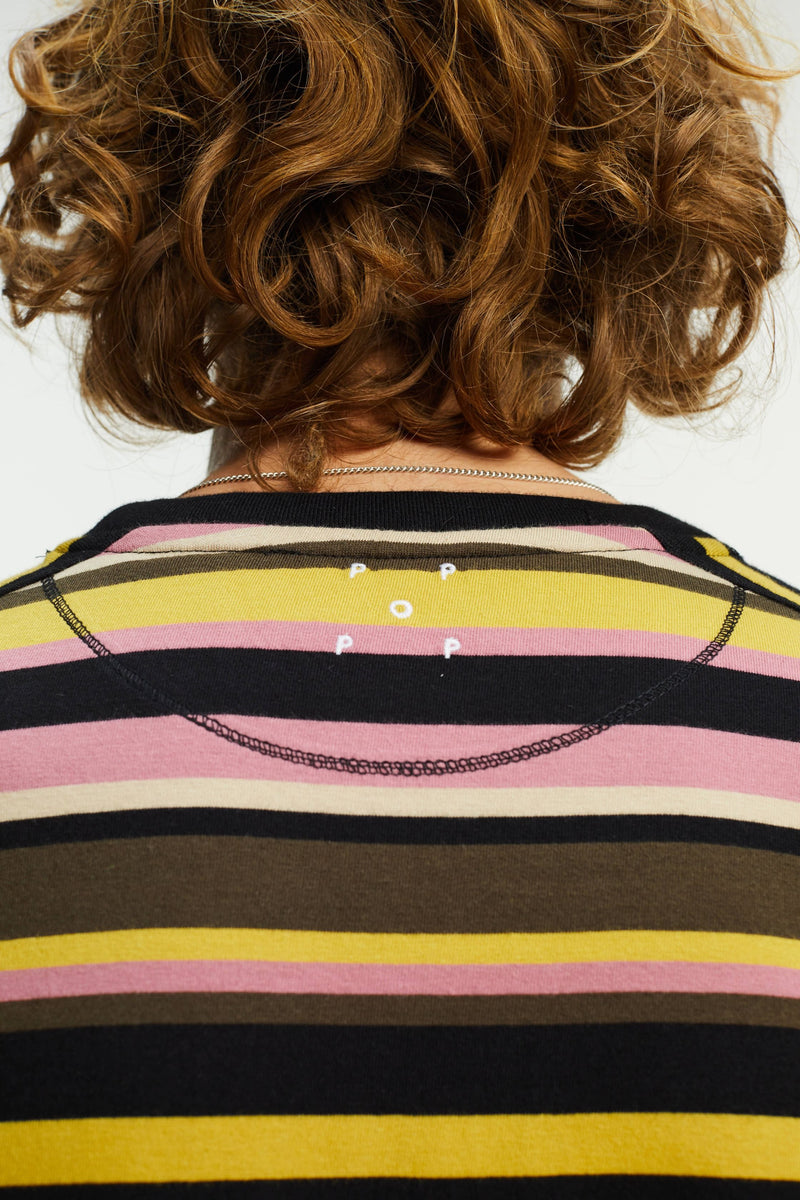Pop Striped Pocket T-Shirt Black/Multi