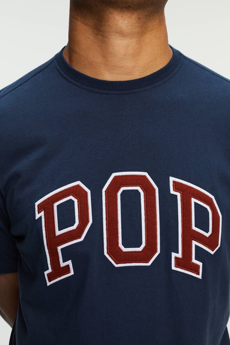 Pop Arch T-Shirt Navy/Fired Brick