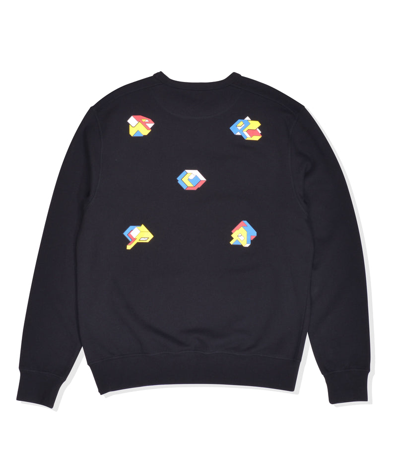Pop Delta Crewneck Sweat Black