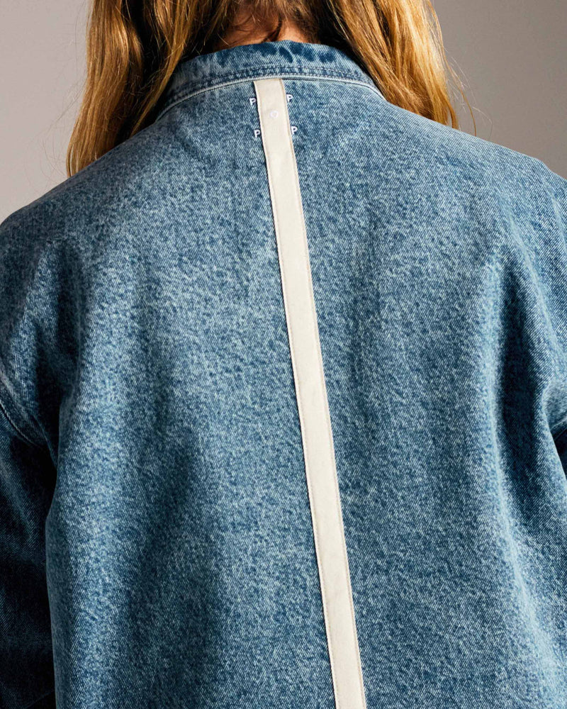 Pop Denim Full Zip Jacket Stonewashed