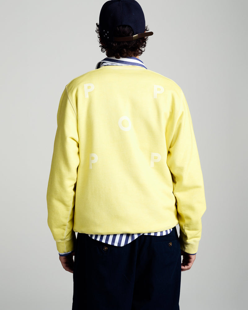 Pop Logo Crewneck Sweat Lemon Grass