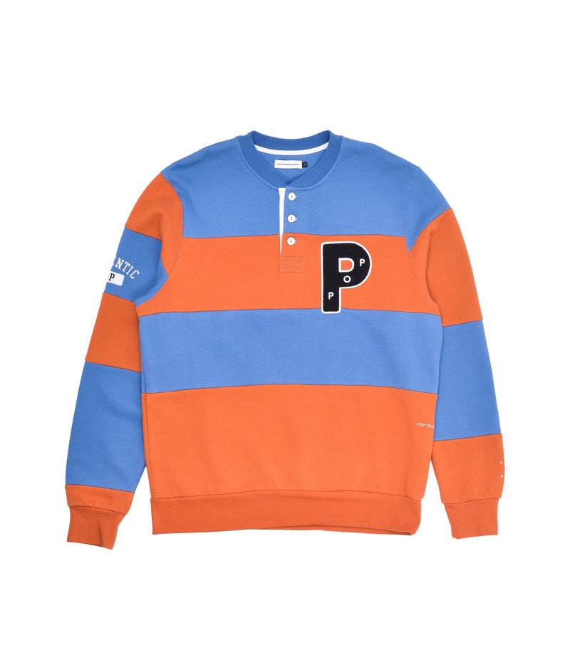 Pop Striped Henley Sweat Limoges