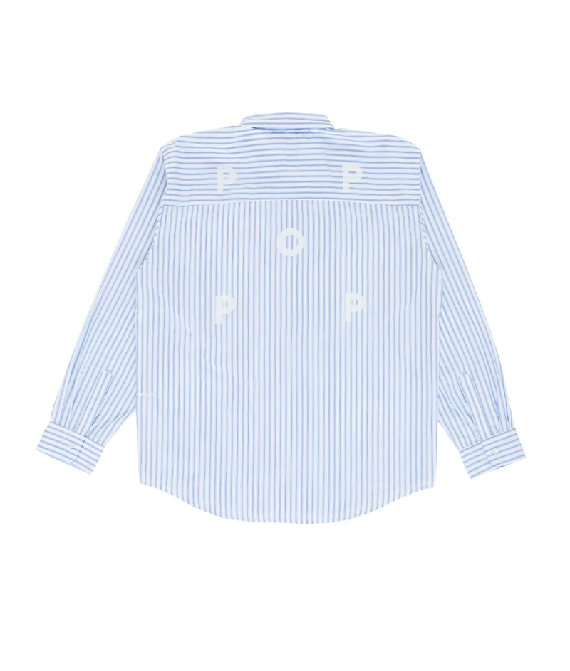 Pop Striped Logo Shirt White
